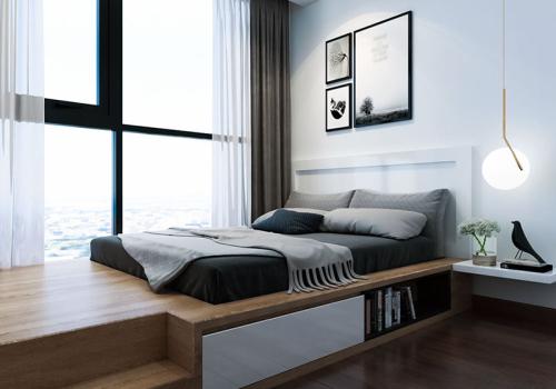 Кровать-подиум – современный тренд для маленьких квартир