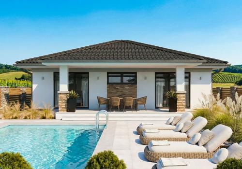 Обзор проекта одноэтажного дома 90 м² – рациональная планировка на 2 спальни