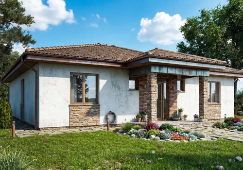 Обзор проекта одноэтажного дома площадью 118 м² на 3 спальни