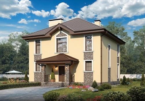 Проект 2-этажного дома 127 м² из газобетона