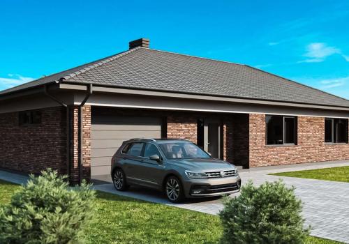 Проект и планировка одноэтажного дома 193 м² с гаражом и террасой