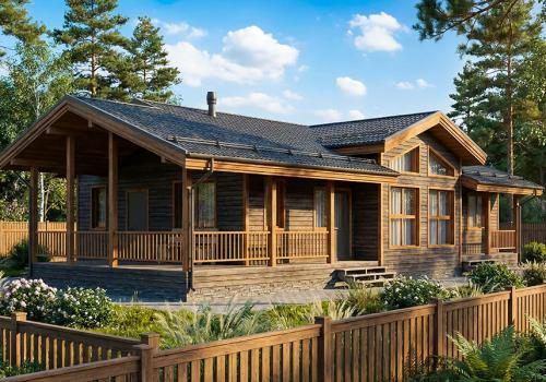 Обзор проекта одноэтажного каркасного дома 108 м² с тремя спальнями