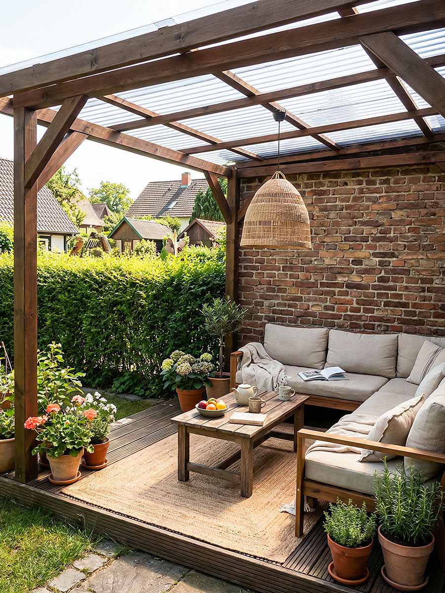 Пергола-навес с защитным покрытием