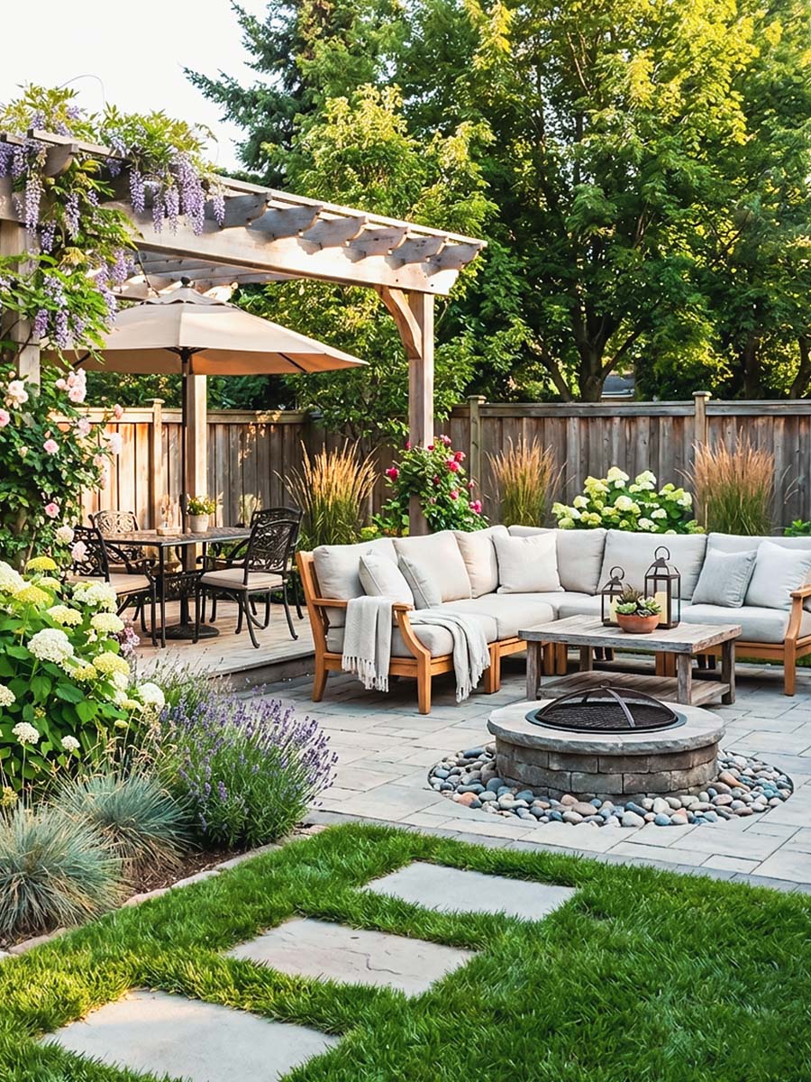 Уединенная лаунж-зона с угловым диваном