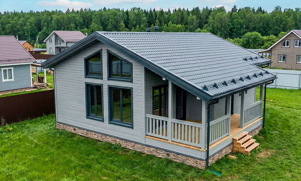 внешний вид дома 8х10 метров