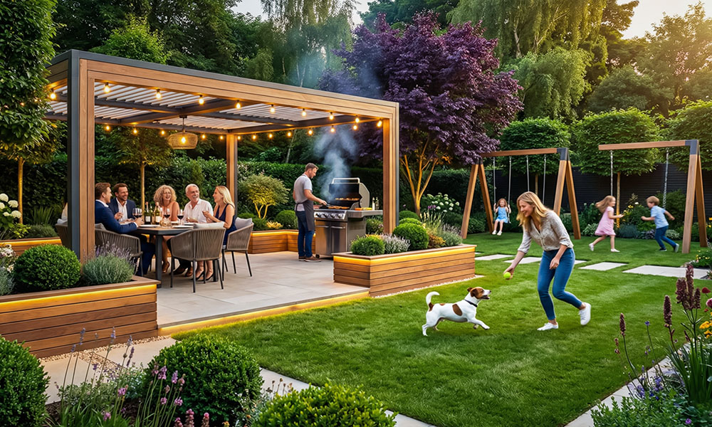 Продуманный загородный участок с ландшафтным дизайном для комфортного отдыха