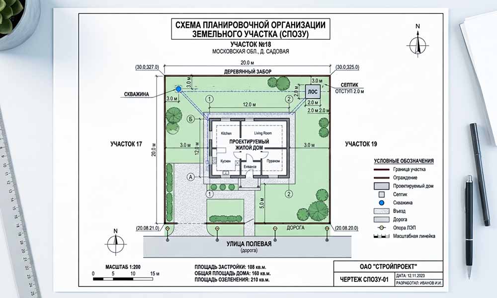 Схема планировочной организации земельного участка (СПОЗУ)