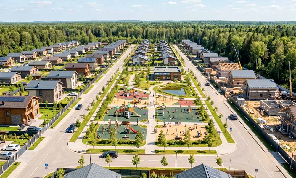 Современный поселок ИЖС с развитой инфраструктурой.