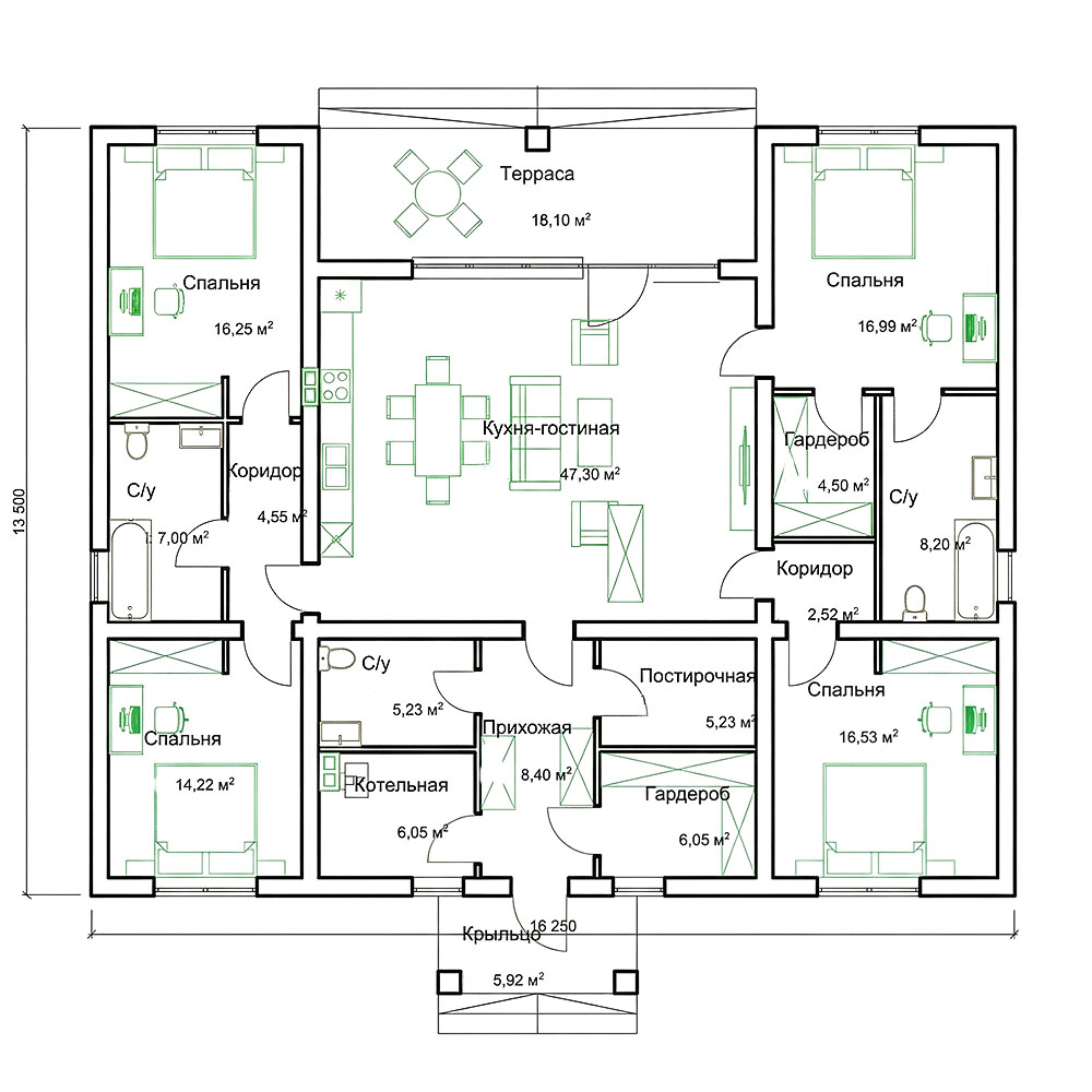 планировка проект частный дом 170 кв метров