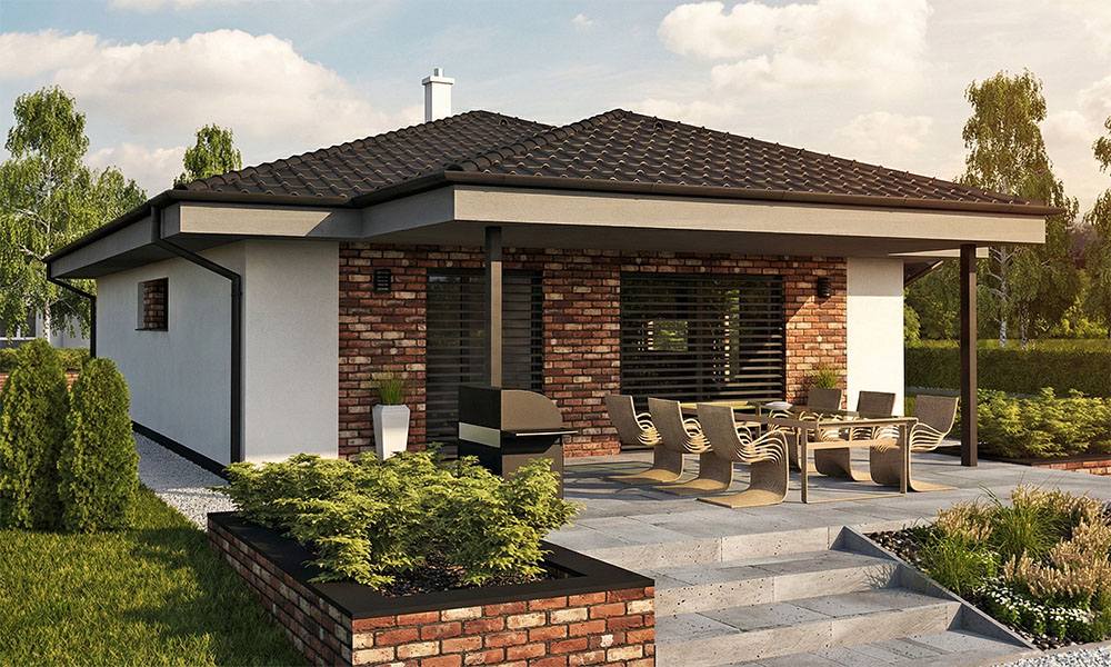 проект кирпичного дома из газобетона на сто квадратных метров