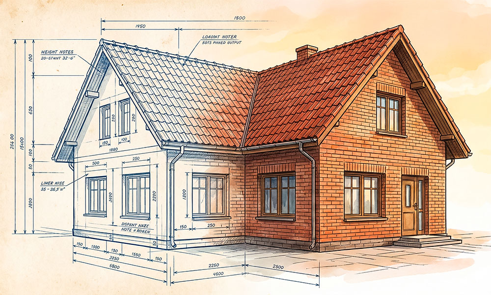 проект чертеж частного дома