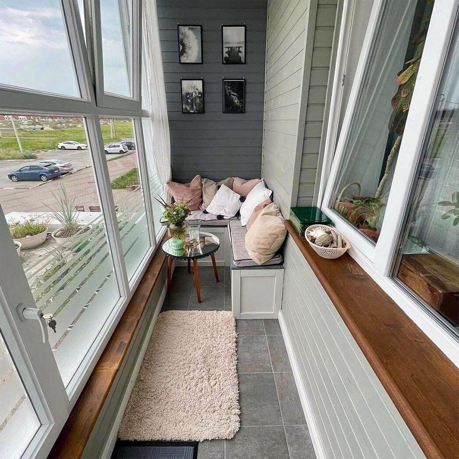 стильный ремонт балкона